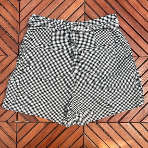🐼 Anthropologie Cartonnier High Waisted Baggy Gingham Shorts size 10 - Picture 2 of 8